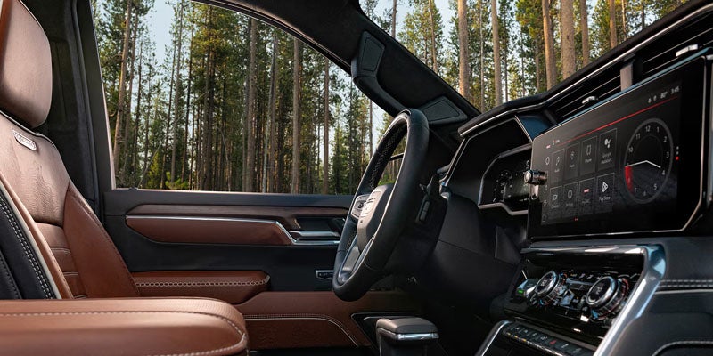 View from driver's window of Sierra 1500